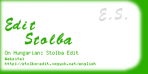 edit stolba business card